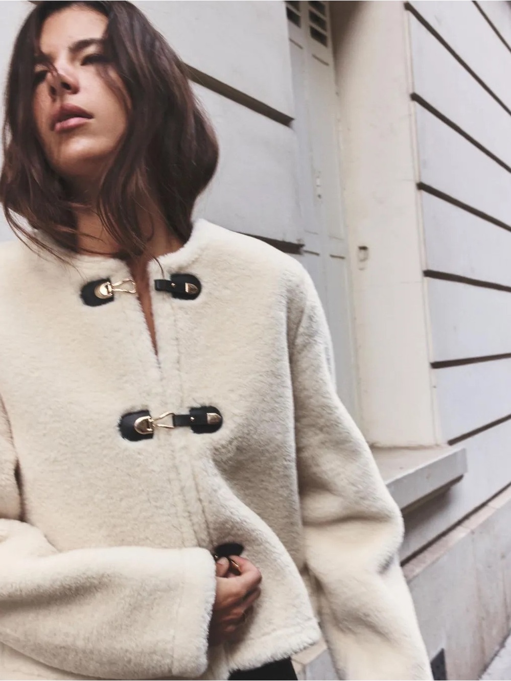Zara Double-Faced Jacket with Toggles